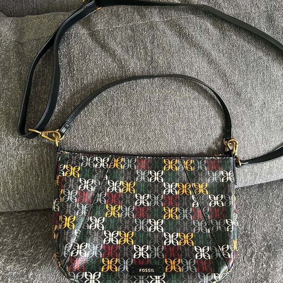 Fossil Skylar Convertible Crossbody Bag PVC black multicolored - Picture 2 of 7